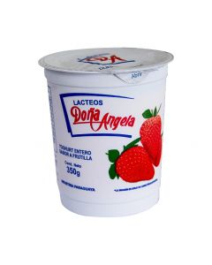 Yogurt entera frutilla Doña Angela, 350 grs