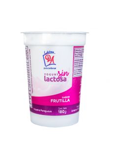 Yoghurt Doña Angela sin lactosa frutilla, 180 gr