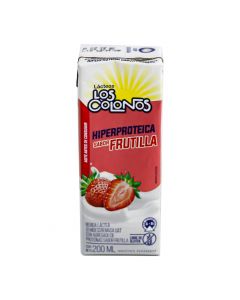 Bebida lactea Hiperproteica Los Colonos Frutilla, 200ml