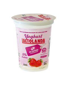 Yoghurt semi descremado sin lactosa frutilla, 180 gr