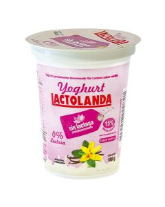 Yoghurt semi descremado sin lactosa vainilla, 180 gr