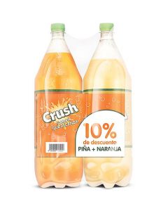 Pack Gaseosa Crush Piña + Naranja, 2lt