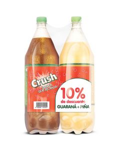 Pack Gaseosa CRUSH Guarana + Piña, 2lt