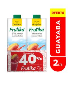 Pack jugo Frutika guayaba, 2 unidades de 1lt
