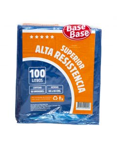 Bolsa para residuos Base Base Alta Resistencia, 100lts