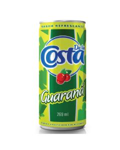 Gaseosa De la Costa en lata sabor guaraná, 269 ml