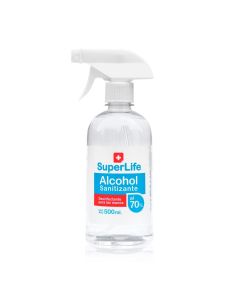 Alcohol sanitizante SuperLife, 500 ml