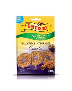 Galletitas Integrales sabor Canela El Germano,130gr