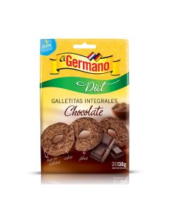 Galletitas Integrales sabor Chocolate El Germano,130gr