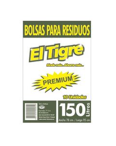 Bolsa para residuos El Tigre Premium, 150lts