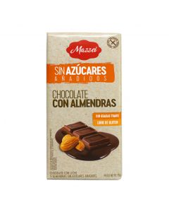 Chocolate con almendras Be Fit Sin azucar, 75 grs