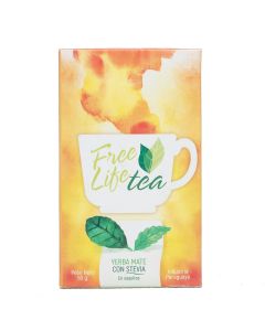 Te Free Life Tea de yerba mate con stevia, 50 grs