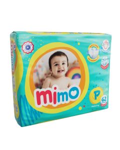 Pañales absorbentes para Bebe Mimo P 62 unidades