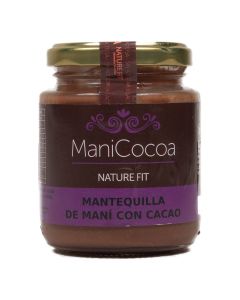Manteca de maní Nature Fit con cacao, 220 grs