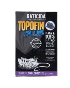 Raticida en mini bloques Topofin Plus, 20 unidades