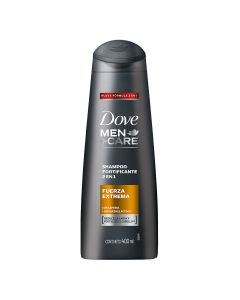 Shampoo Dove 2 en 1 fuerza extrema, 400 ml
