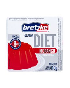 Gelatina Bretzke Diet sabor Morango, 10grs