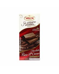 Chocolate Valor puro, sin azucar, 100 gr