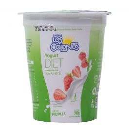 Yogurt Diet frutilla los Colonos, 350 gr