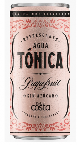 Agua Tónica De la Costa Grapefruit en lata sin azúcares, 269 ml